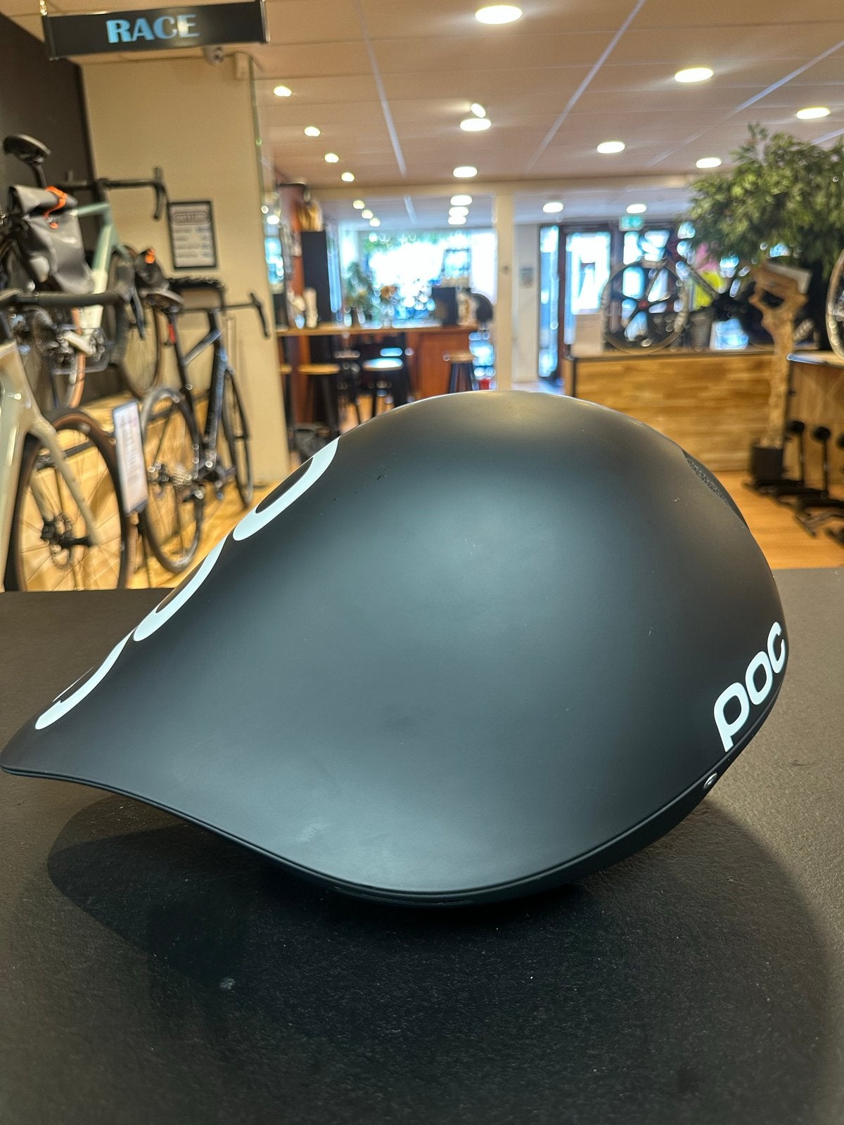 POC Tempor Racefiets Helm - Zwart, Aerodynamisch, Ophalen of Verzenden, Zo goed als nieuw, Overige maten, Heer of Dame