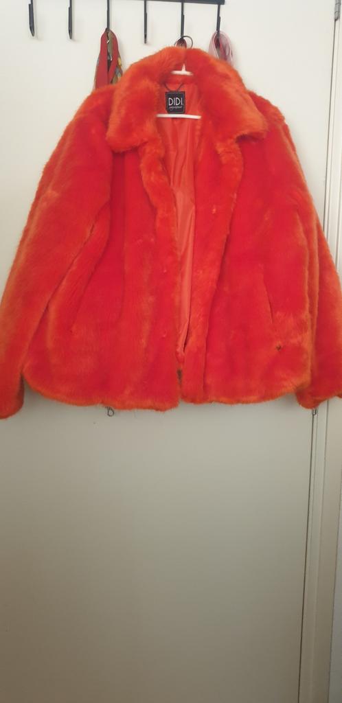 DIDI Oranje Faux Fur Jas - Maat XXL, Kleding | Dames, Jassen | Winter, Maat 46/48 (XL) of groter, Ophalen of Verzenden, Zo goed als nieuw