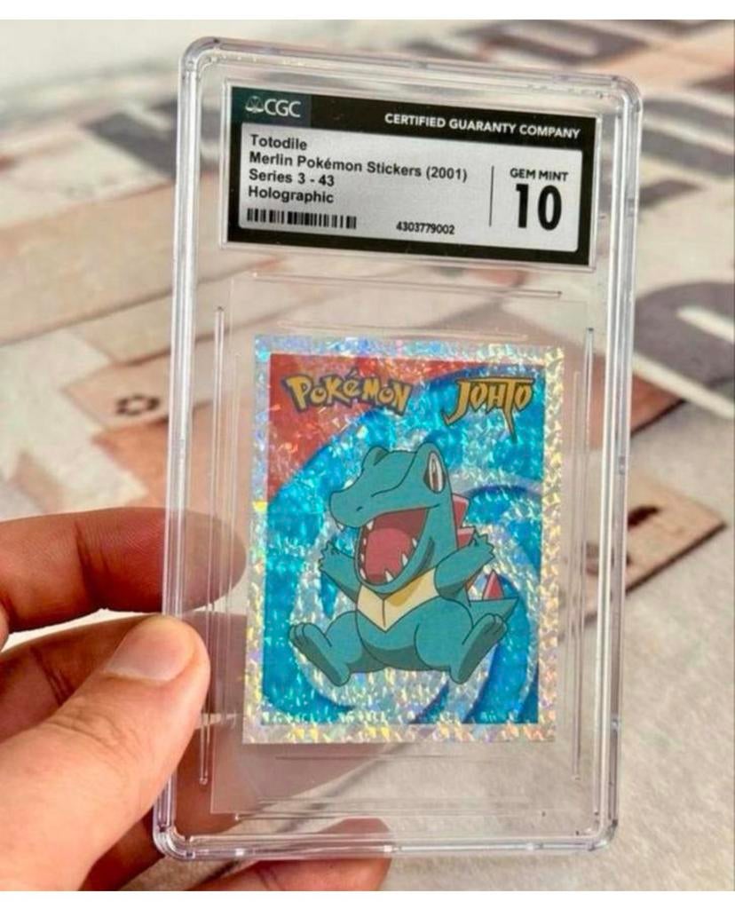 Grade-10 Totodile Merlin Pokemon Stickers 2001 Series 3-43, Hobby en Vrije tijd, Verzamelkaartspellen | Pokémon, Ophalen of Verzenden