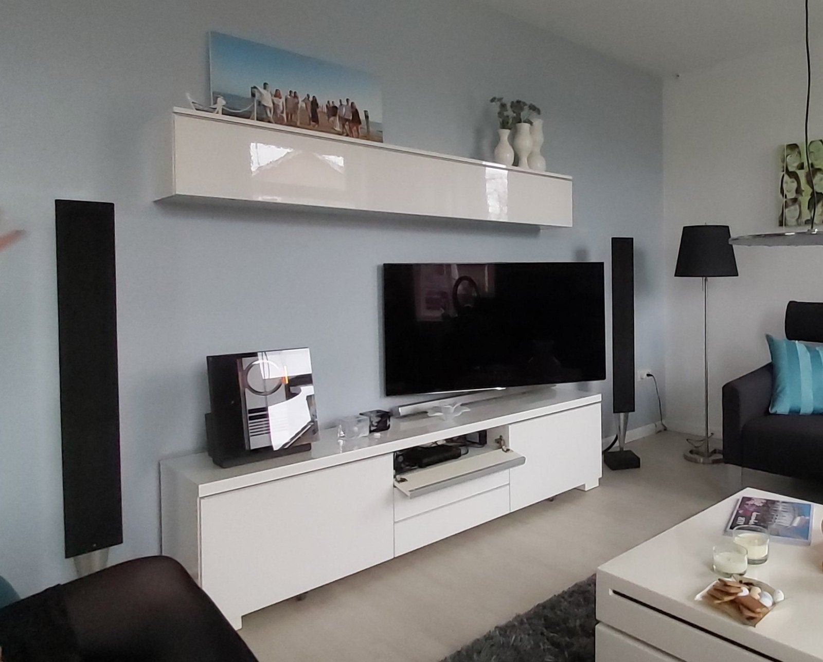 Besta TV meubel met bovenkast, Ophalen