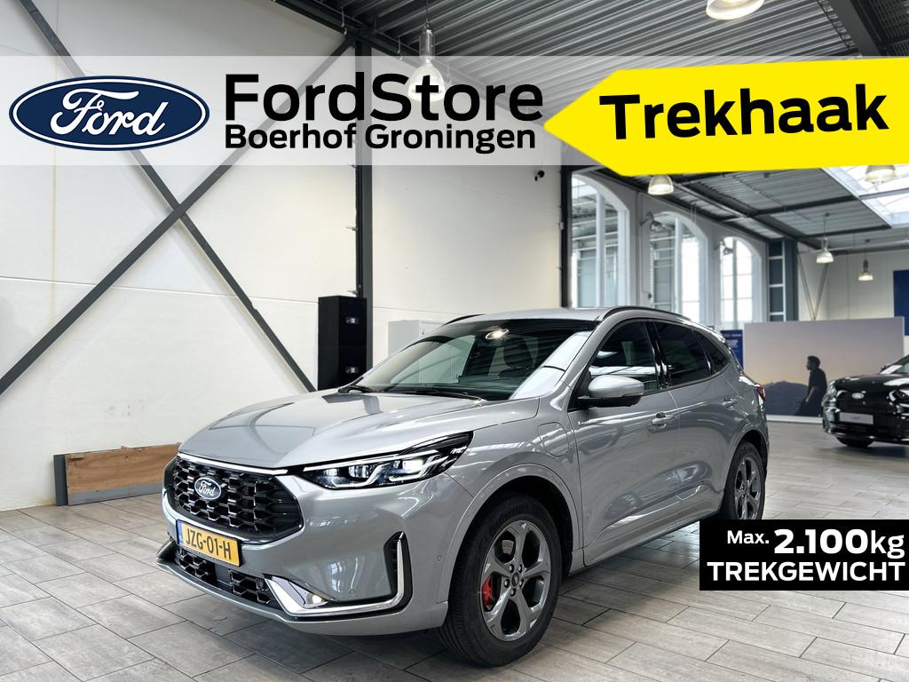 Ford Kuga 2.5 PHEV 243 pk ST-Line X | Trekhaak I AGR stoelen, Gebruikt, Zwart, 4 cilinders, Bedrijf