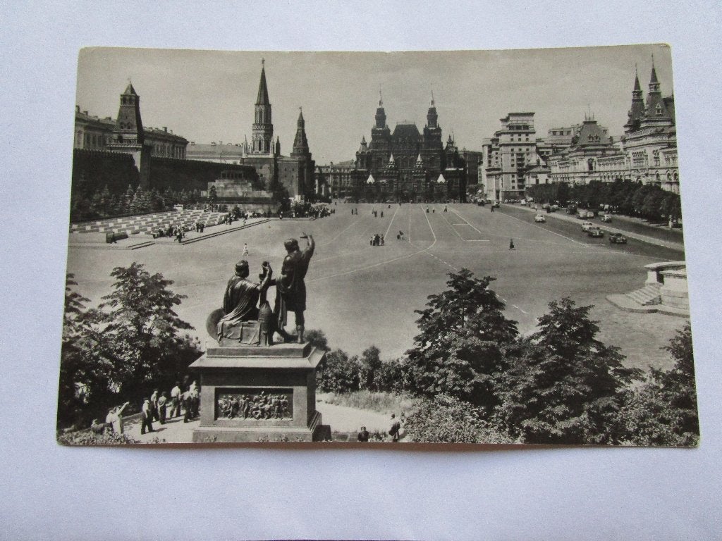 Ansichtkaart Rusland - Moskou - Het rode plein 1960, Verzenden, 1960 tot 1980, Ongelopen, Overig Europa