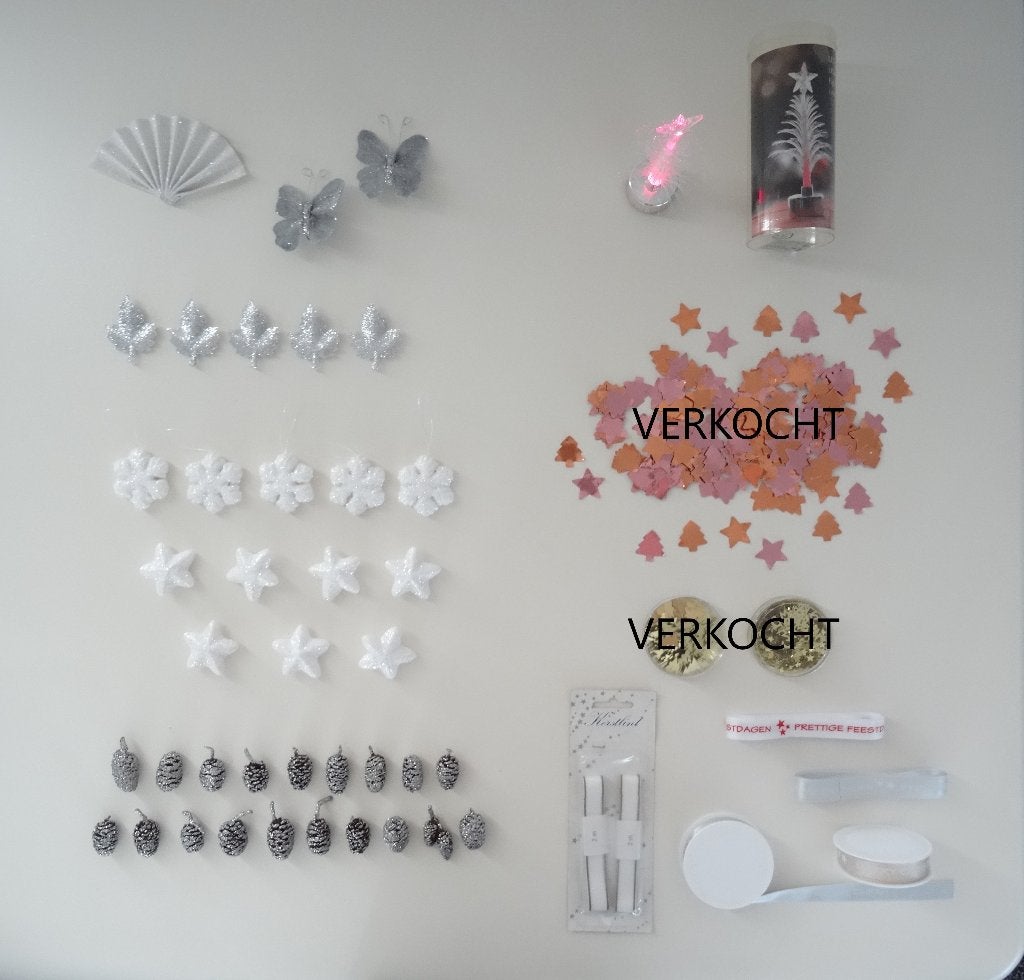 Mooie nieuwe kerstspulletjes decoratie + 5 soorten kerstlint, Diversen, Ophalen of Verzenden, Nieuw