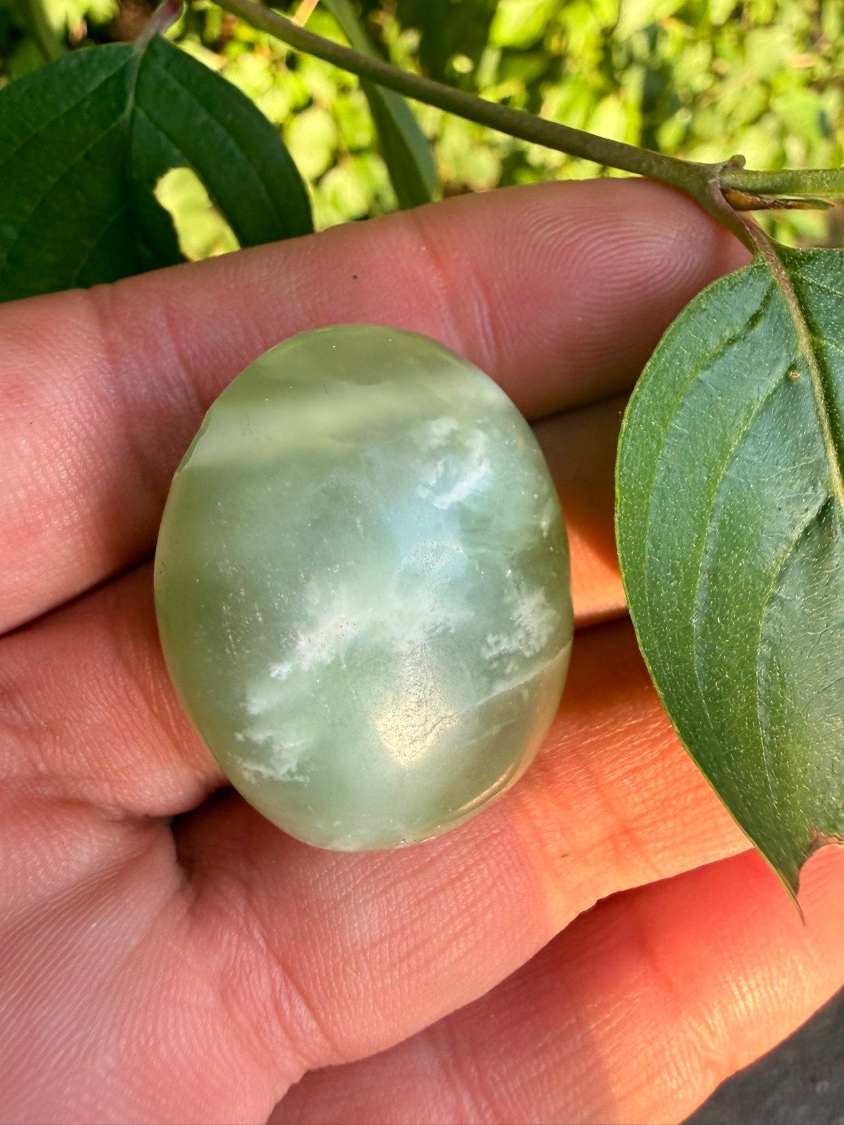 N823 Jade Boorgat Hanger - 19g, 32x26x16mm, Sieraden, Tassen en Uiterlijk, Edelstenen, Niet van toepassing, Niet van toepassing