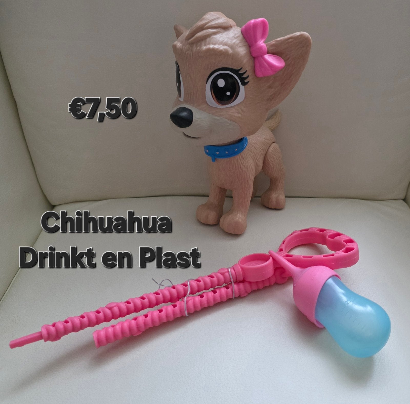 Chihuahua Drinkt en Plast Nieuw, Ophalen of Verzenden, Nieuw, Jongen of Meisje