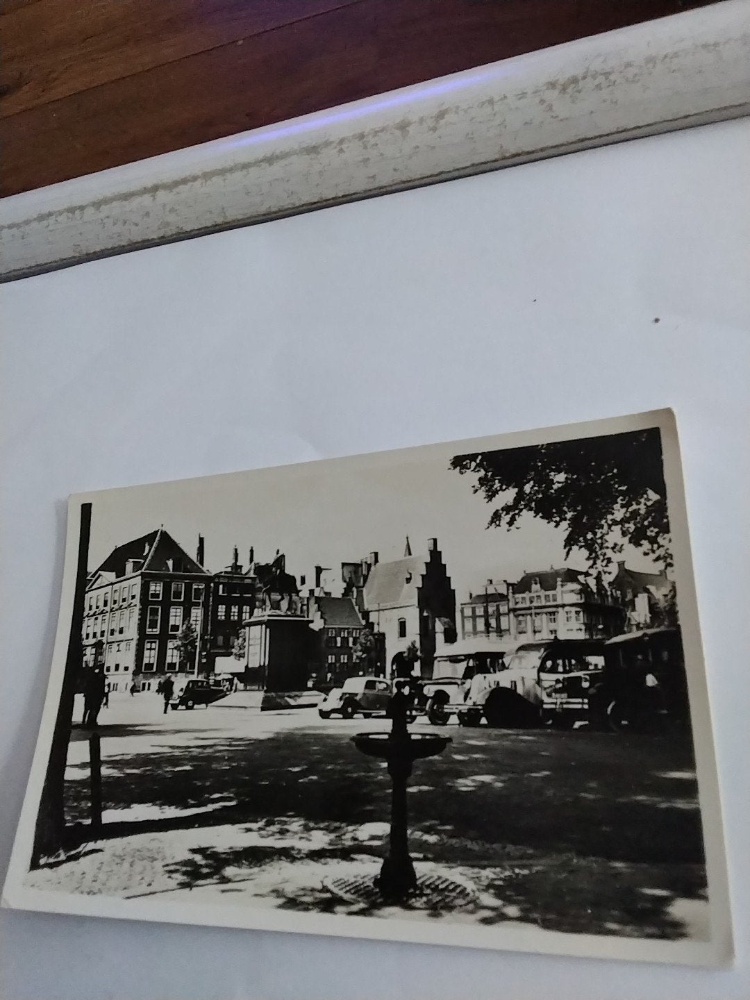 Oude foto Den Haag Buitenhof met standbeeld Willem II, Ophalen of Verzenden, Voor 1920, Zuid-Holland