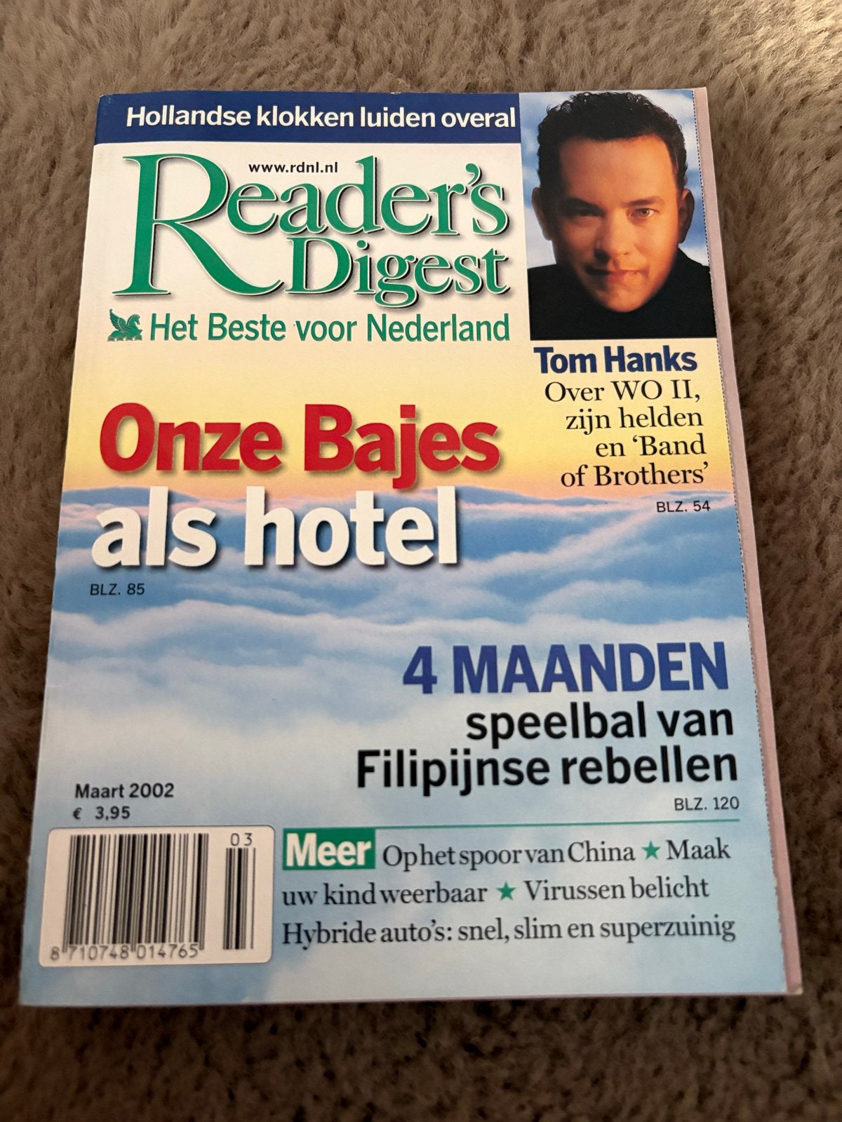 Reader's Digest Maart 2002 - Tom Hanks, Onze Bajes als Hotel, Boeken, Tijdschriften en Kranten, Ophalen of Verzenden, Gelezen