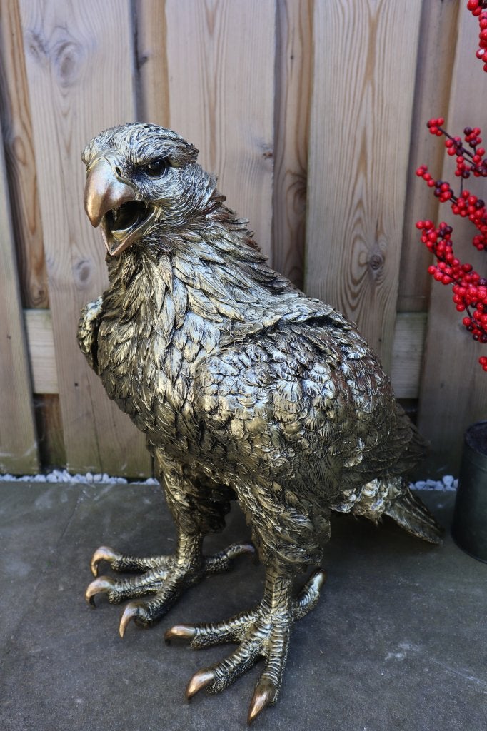 Arend beeld goud 54 cm | tuinbeeld & woondecoratie, Tuin en Terras, Dierenbeeld, Kunststof, -, -