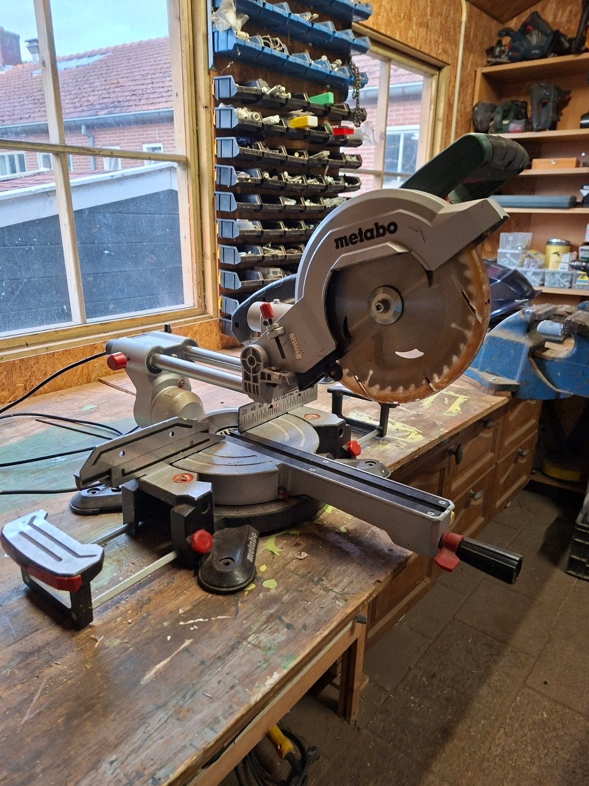 Metabo Afkortzaag KGS 216, Doe-het-zelf en Verbouw, Ophalen, Gebruikt, Afkortzaag, 30 tot 70 mm