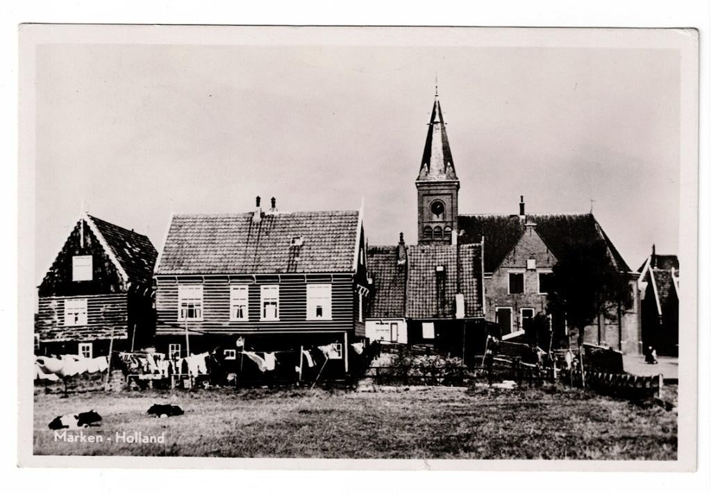 Marken 1948. Maandag ... wasdag !, Verzamelen, Ophalen of Verzenden, 1940 tot 1960, Gelopen, Noord-Holland