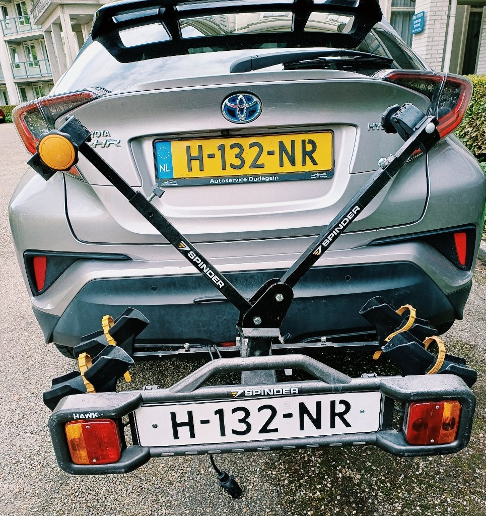 fietsendrager op auto, Ophalen, Gebruikt, 2 fietsen, Trekhaakdrager