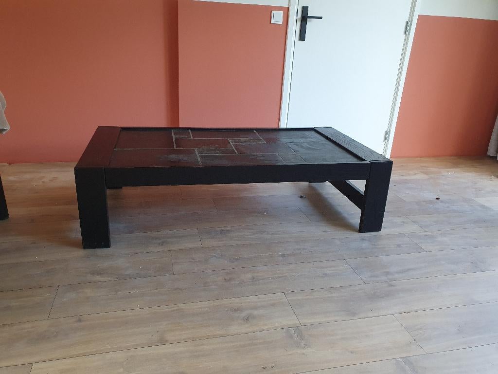 Salontafel donker bruin, Huis en Inrichting, Tafels | Salontafels, Ophalen, Gebruikt, 50 tot 100 cm, Overige materialen