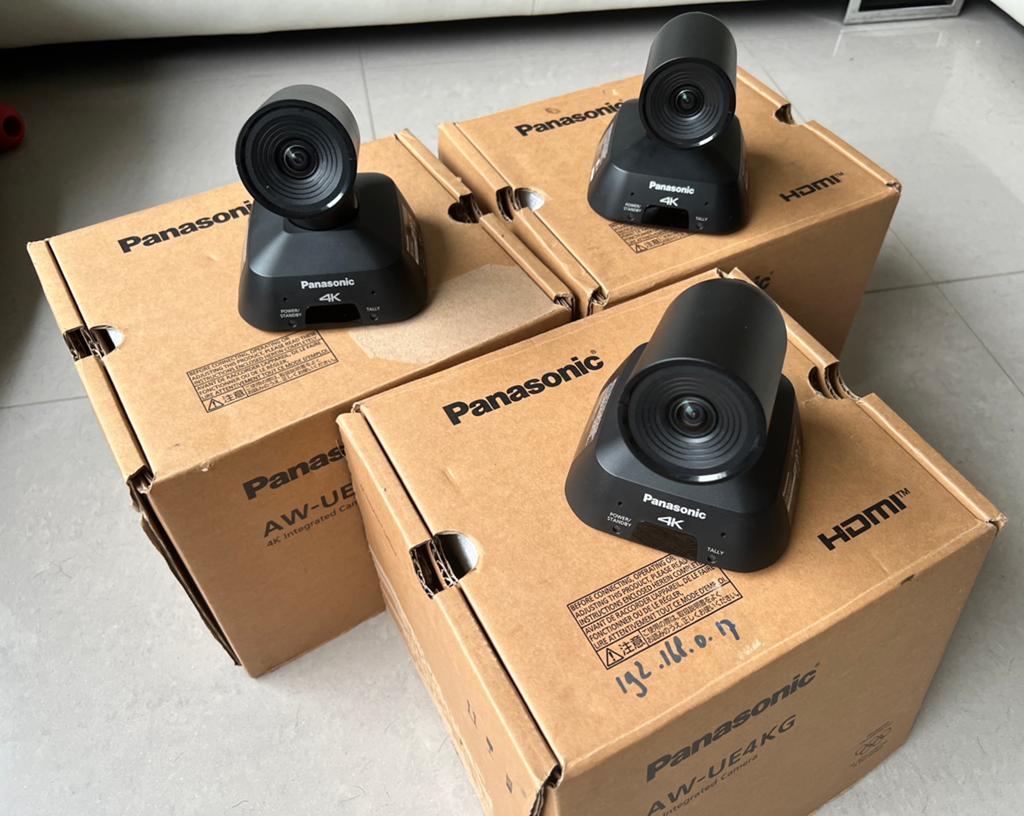 3x Panasonic AW-UE4KG Wide Angle 4K PTZ Camera with IP POE, Full HD, Panasonic, 20x of meer, Ophalen of Verzenden