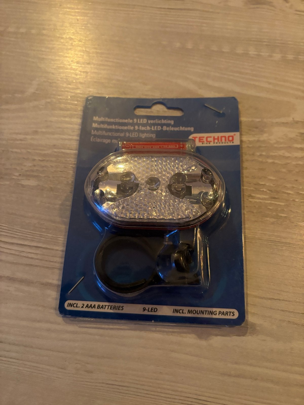 Multifunctionele 9-LED fietsverlichting (nieuw), Ophalen of Verzenden, Nieuw, Batterij, Verlichtingsset