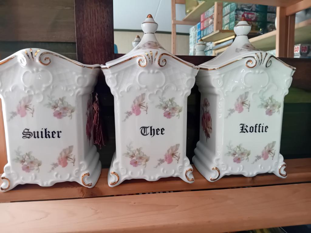 Voorraadpotten set Bavaria koffie thee suiker, Antiek en Kunst, Ophalen of Verzenden