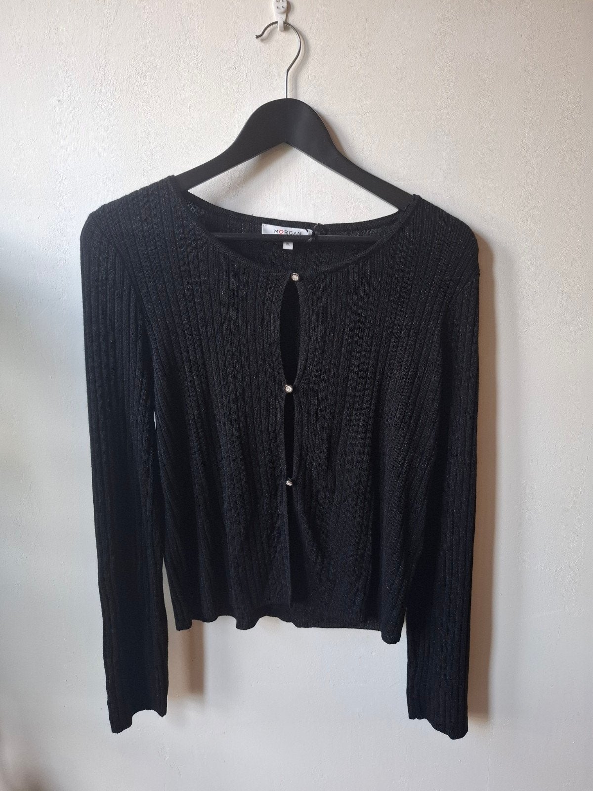 Morgan vestje zwart met subtiele glitter maat XL/40, Zwart, Maat 46/48 (XL) of groter, Nieuw, Nvt