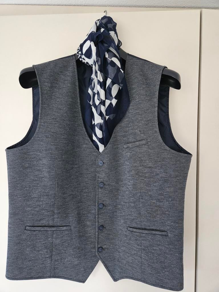 Gilet xl/56 denim blue €29.95, Kleding | Heren, Verzenden, Nieuw, Maat 56/58 (XL), Blauw