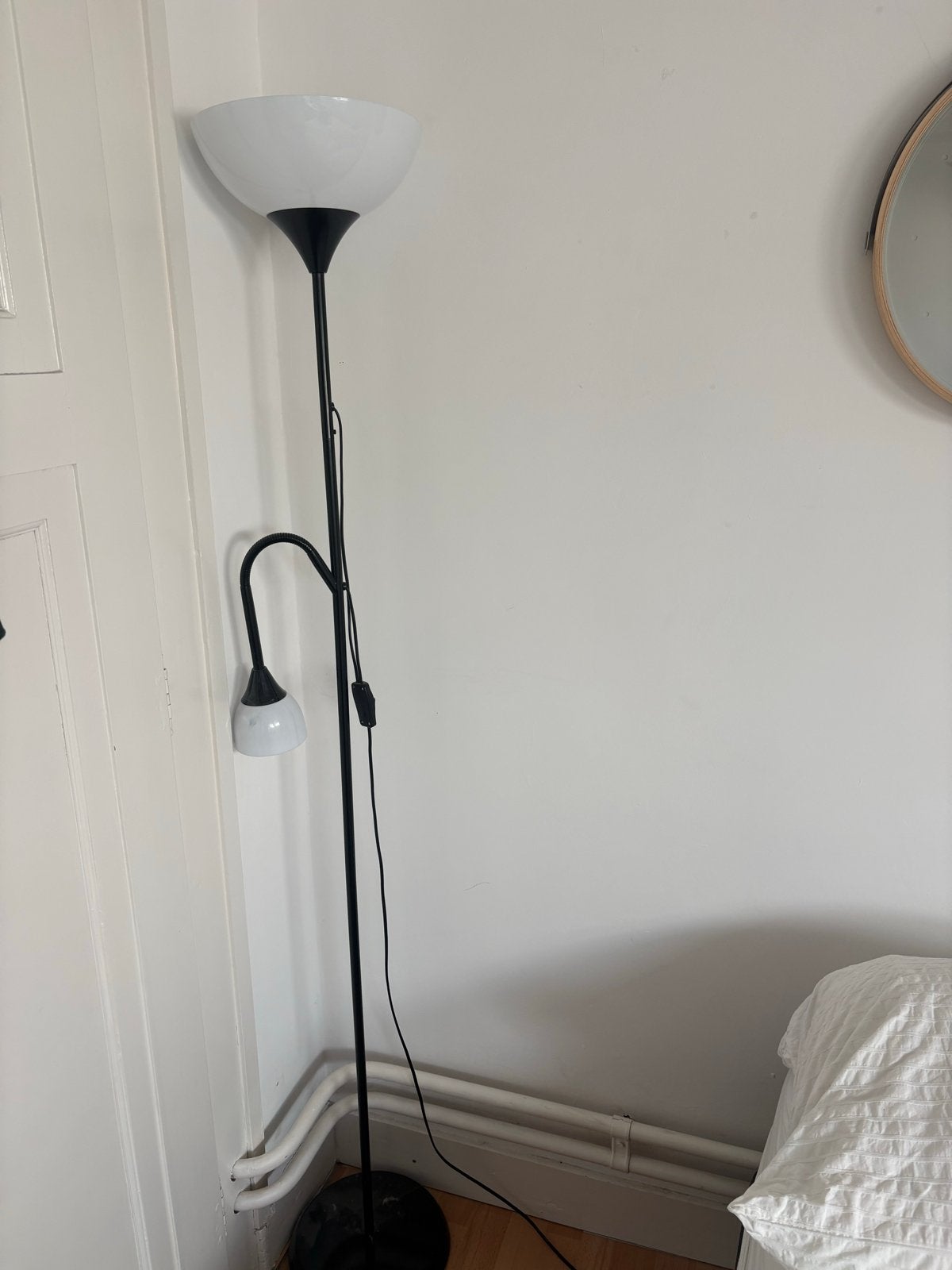 MOET VANDAAG WEG! IKEA TÅGARP vloerlamp met leeslamp, Gebruikt, Zwart, IKEA, Ophalen
