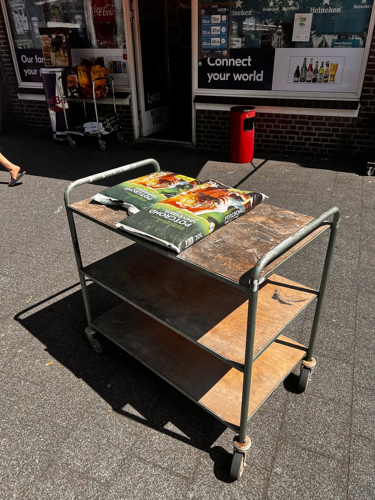 Stevige Overtoom International etagewagen, Doe-het-zelf en Verbouw, Transportwagens, Gebruikt, Overige typen, 100 liter of meer