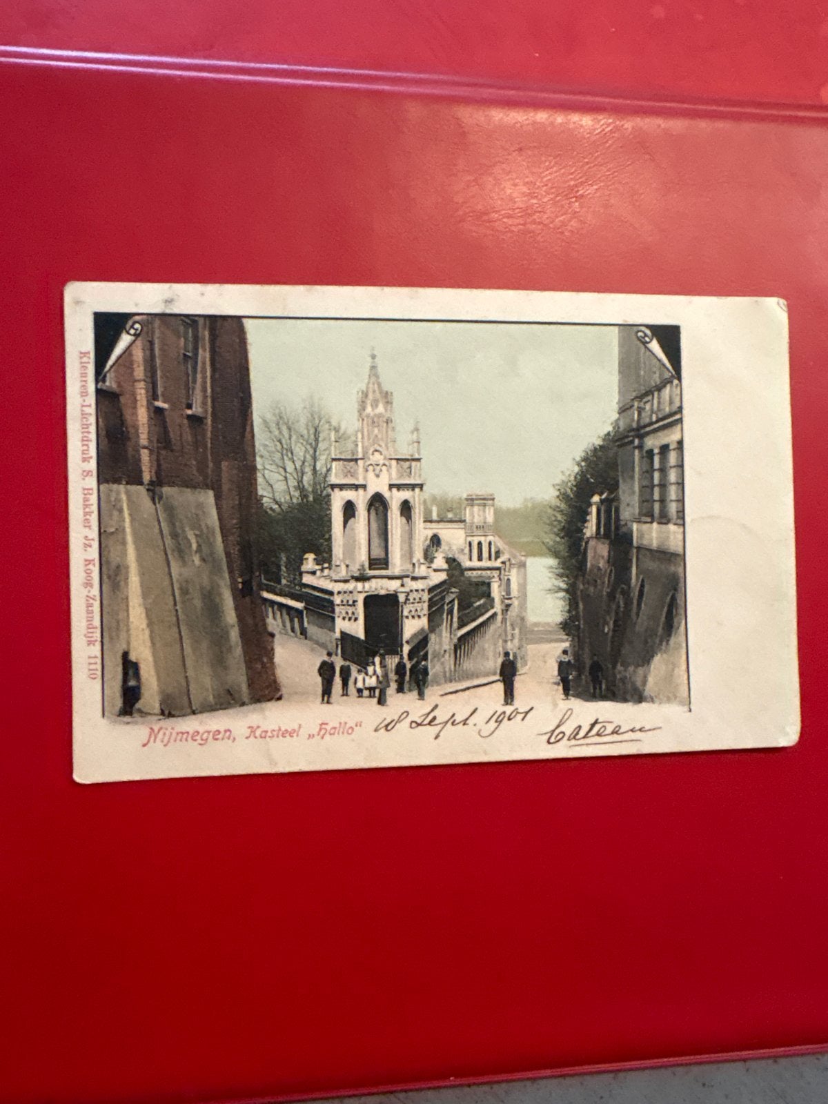 Oude briefkaart Nijmegen, Kasteel Hallo, 1901, Ophalen of Verzenden, Voor 1920, Gelopen, Gelderland
