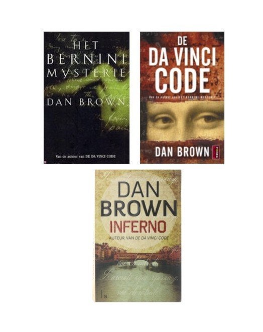 Dan Brown thrillers - 3 Boeken, Boeken, Thrillers, Ophalen of Verzenden, Zo goed als nieuw, Dan Brown, Nederland