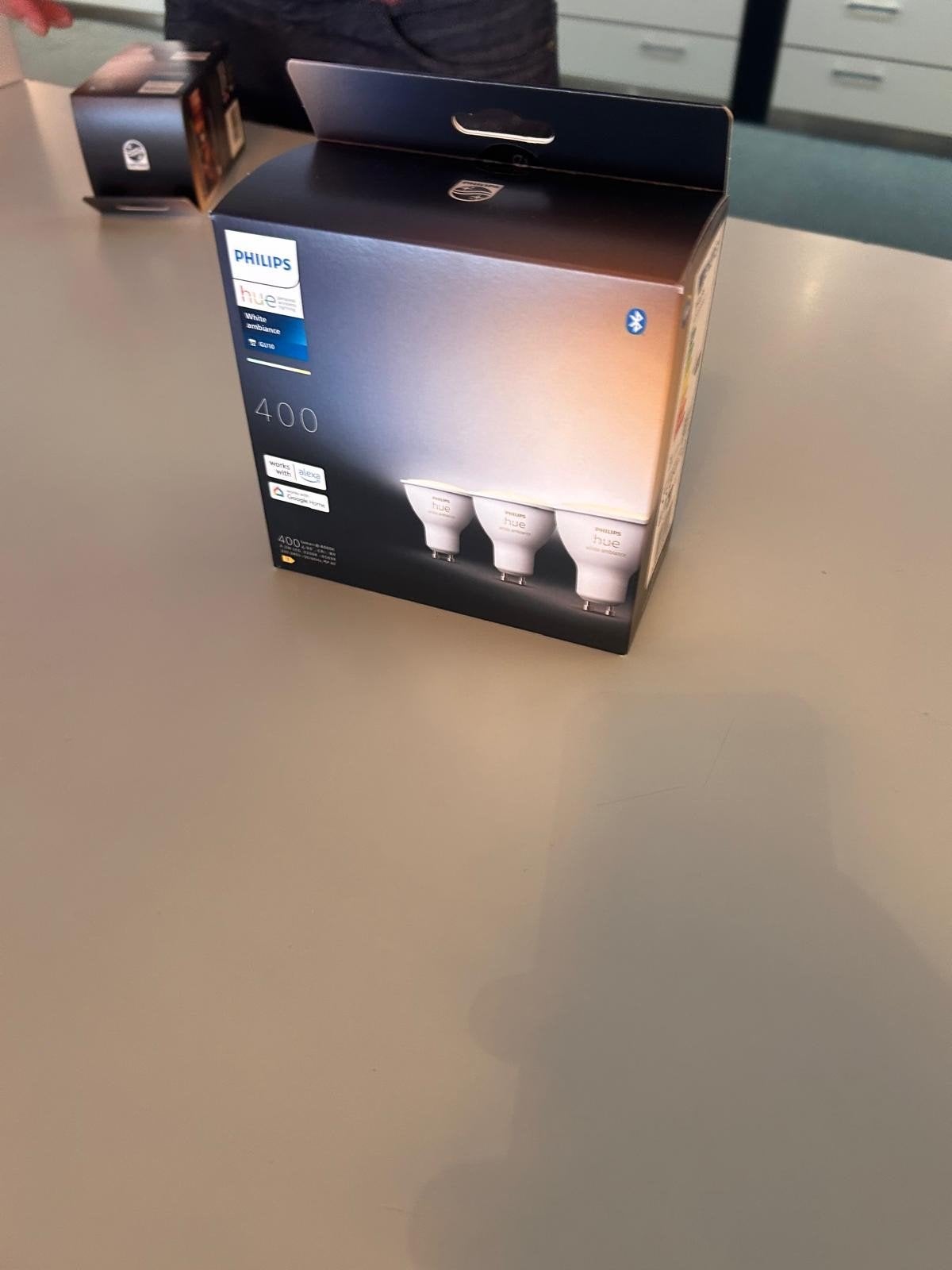 Philips Hue white ambiance GU10 3 pack, Ophalen of Verzenden, Nieuw, E27 (groot), Led-lamp