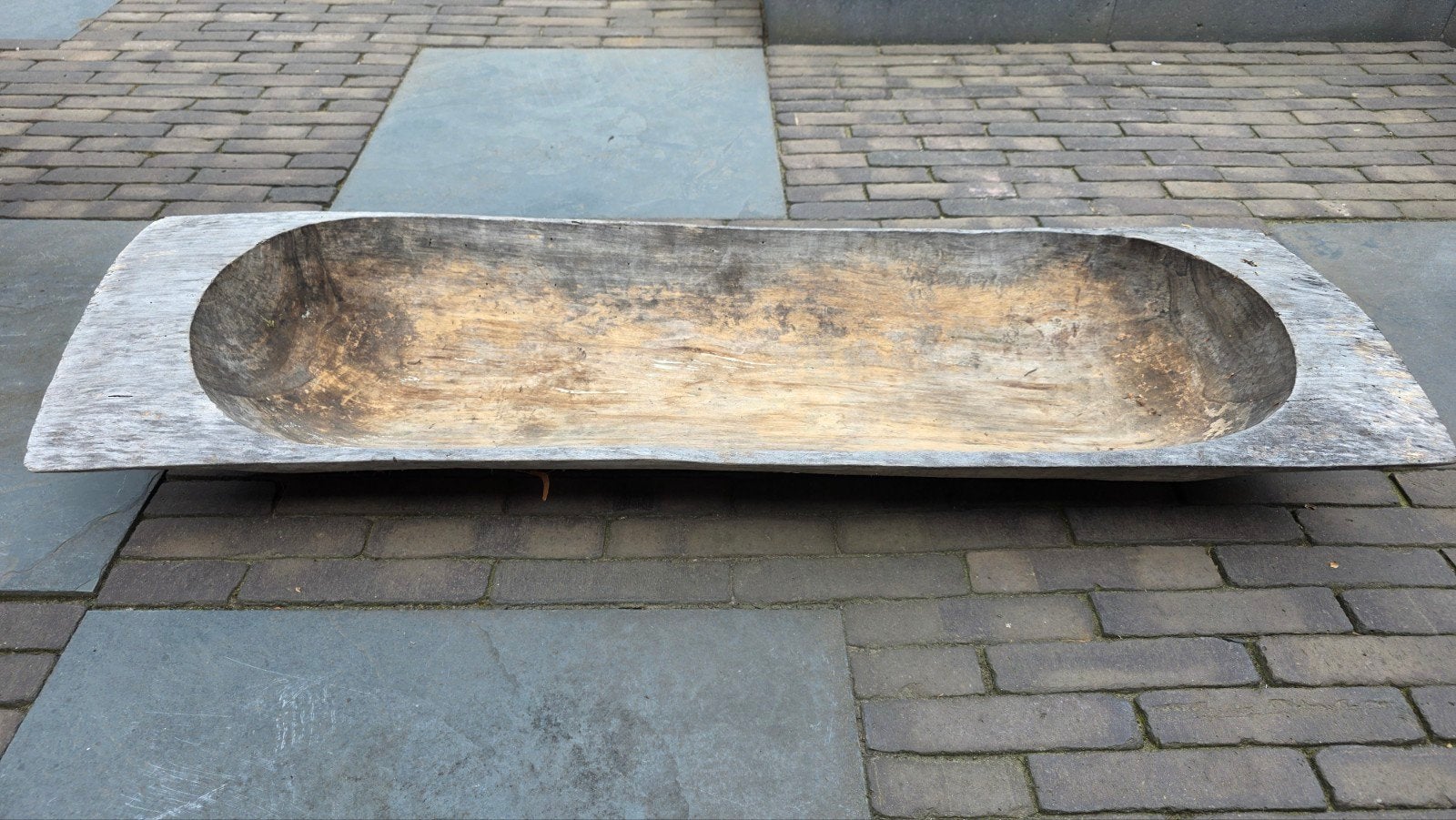 Oude houten trog - 112 cm lang, Ophalen