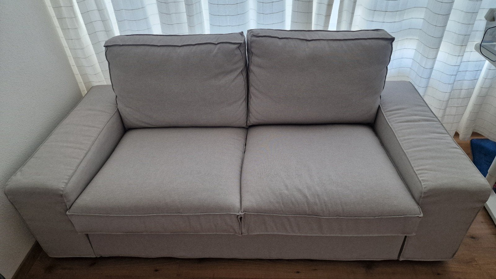IKEA KIVIK 2-zitsbank Grijs, Huis en Inrichting, Banken | Bankstellen, Ophalen, Gebruikt, Minder dan 75 cm, Tweepersoons