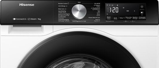 Hisense wasmachine WF3S8043BW3/BLX Serie 3S, 1200 tot 1600 toeren, 8 tot 10 kg, Nieuw, Hisense Nederland