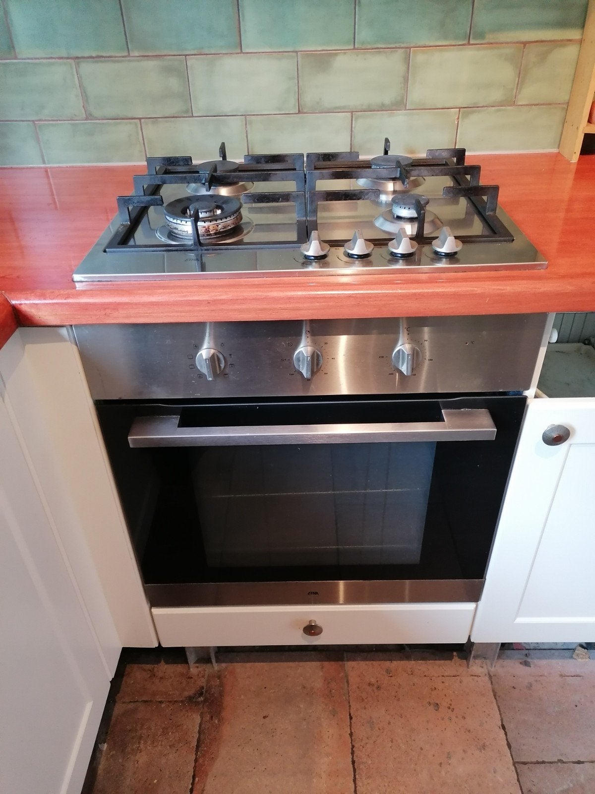 Etna gasfornuis met oven inbouw, Witgoed en Apparatuur, Ophalen, Gebruikt, Inbouw, 4 kookzones