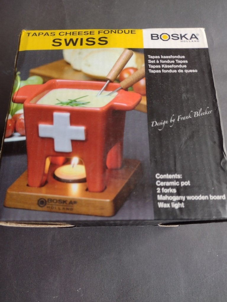 Nieuwe Boska Zwitserse kaasfondue set 2 pers., Ophalen, Overige materialen, Overige typen, Nieuw