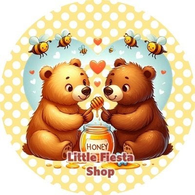 lf1150 ouwel beertjes 20x4,7cm eetbare cupcake rondjes, Ophalen of Verzenden, Nieuw, Cupcakes, Versiering