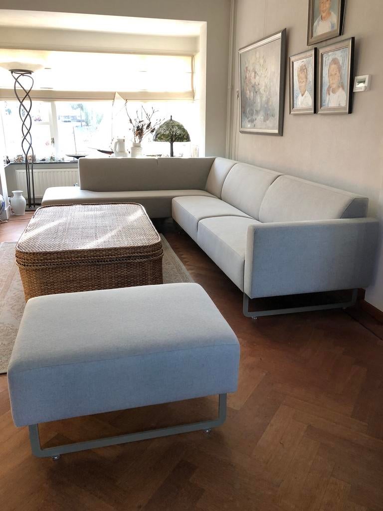 Z.G.A.N. ! Artifort hoekbank Mare met poef., Huis en Inrichting, Banken | Complete zithoeken, Zo goed als nieuw, Metaal, Stof