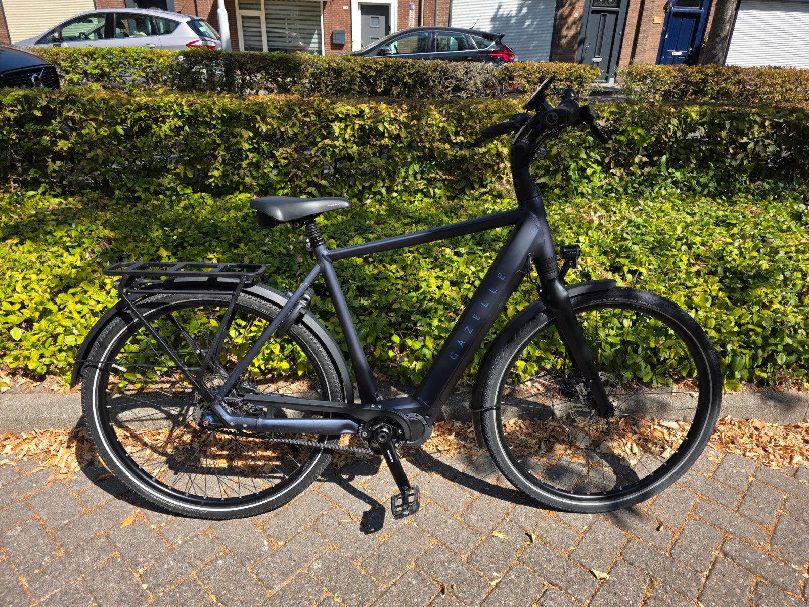 Gazelle Chamonix elektrische heren fiets met Shimano motor, Gebruikt, Versnellingen, Ophalen of Verzenden, 57 tot 61 cm