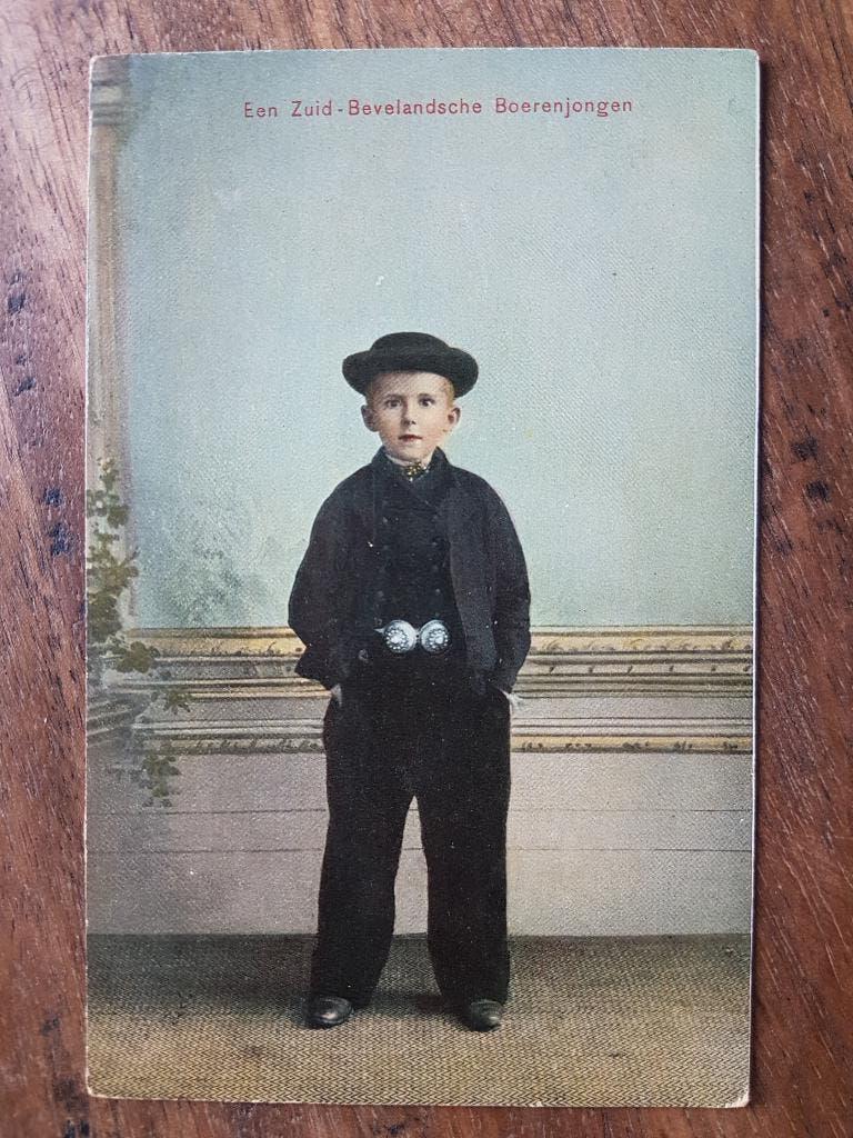 Ansichtkaart Zuid Beverlandsche Boerenjongen Klederdracht, Ophalen of Verzenden, Voor 1920, Ongelopen, Zeeland