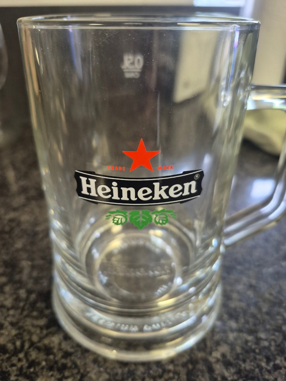 29 Heineken bierpullen- Glazen pul met handvat, Ophalen, Zo goed als nieuw, Overige merken, Glas