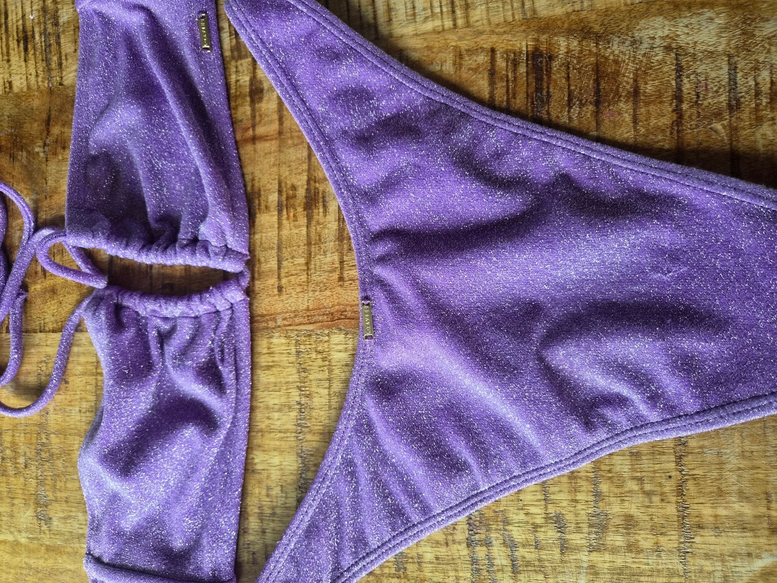 Loavies Swimwear paarse bikini met glitters, Kleding | Dames, Paars, Ophalen of Verzenden, Zo goed als nieuw, Bikini