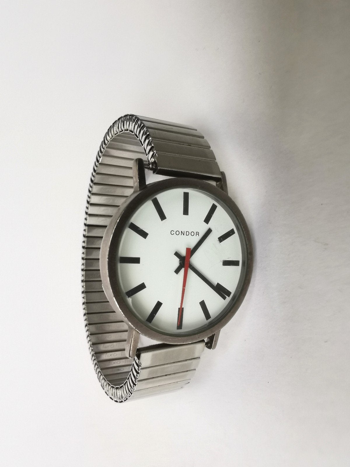 Condor vintage heren horloge stations klok look, Verzenden, Staal, Overige merken, 1960 of later