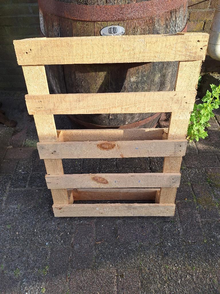 Pallet 2 stuks 60 x 80 cm, Ophalen, Gebruikt, 50 mm of meer, Minder dan 200 cm