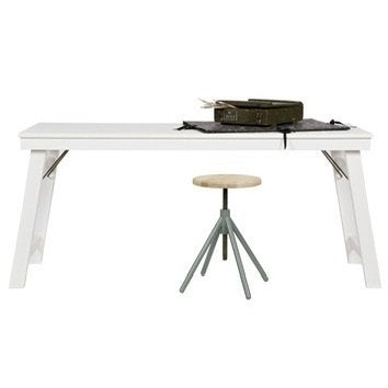 WOOOD bureau Honk grenen wit 73x160x57 cm, Ophalen, Overige typen, 160 cm, Gebruikt
