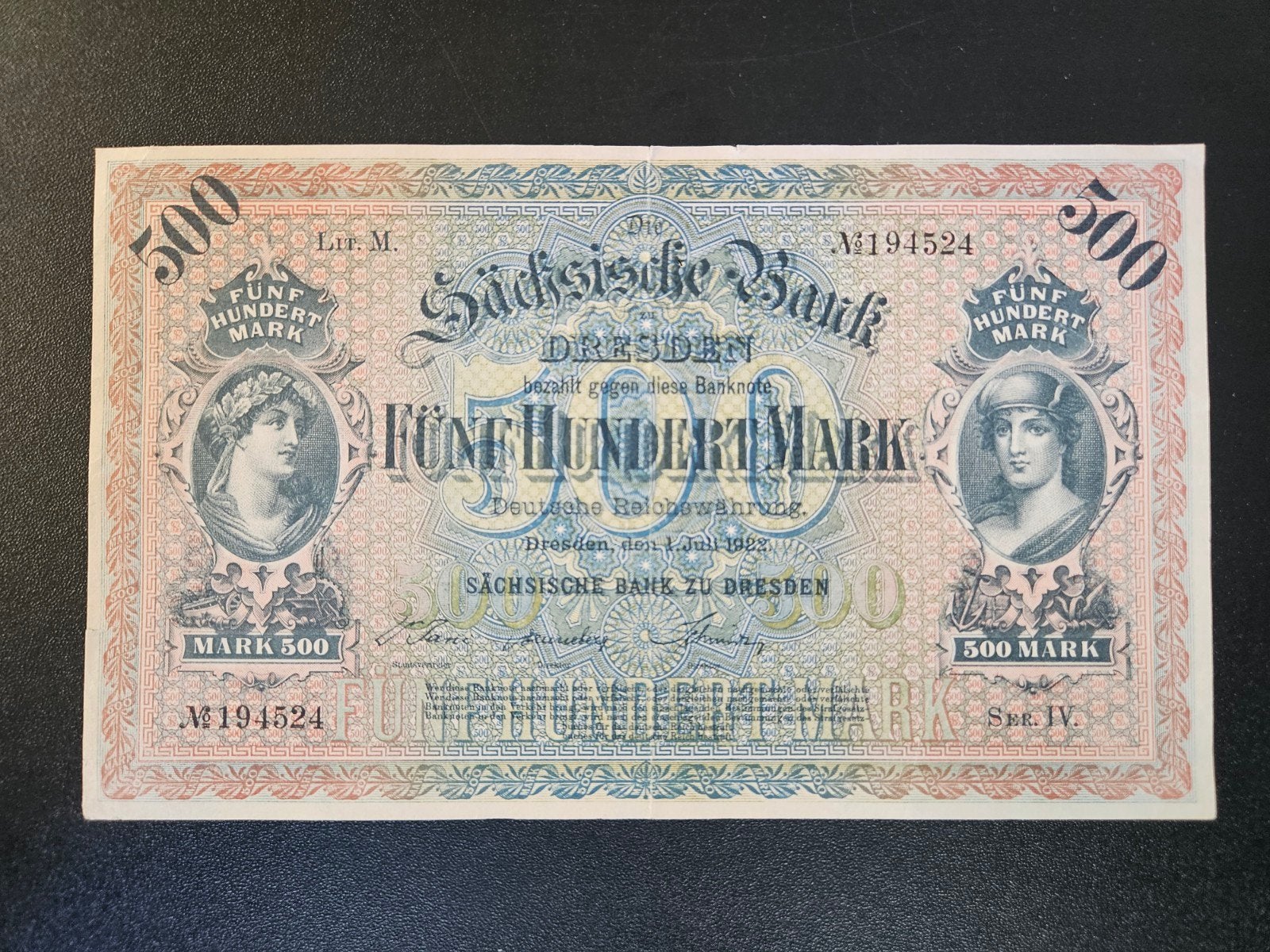 Duitse Staten Saksen Dresden pick S954a 1922 zf, Ophalen of Verzenden, Duitsland, Los biljet