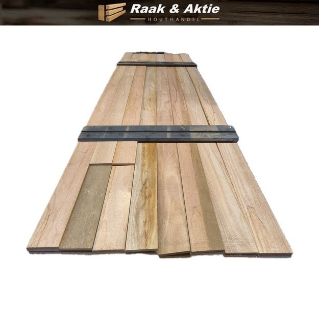 70 meter hardhouten planken geschaafd 12x120 mm - nr: hp113, Ophalen, Planken, Nieuw, Hardhout
