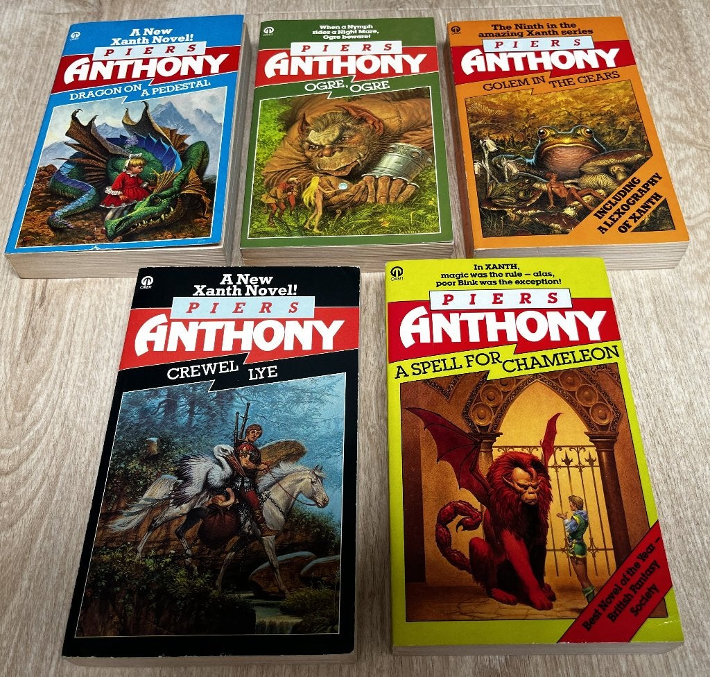Piers Anthony - 9 Xanth boeken en On A Pale Horse (Engels), Ophalen of Verzenden, Gelezen, Piers Anthony