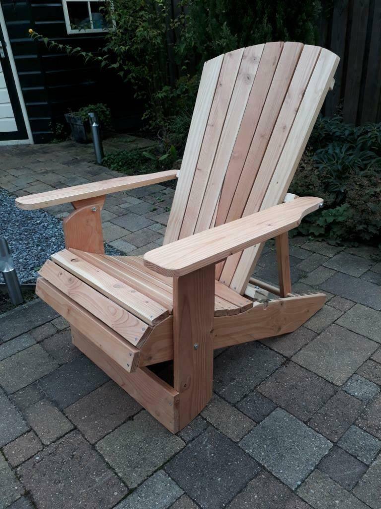 Adirondack relaxstoel - 4 standen verstelbaar – bouwtekening, Verzenden, Nieuw, Hout, Verstelbaar
