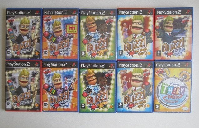 Buzz Quiz spellen PS2 Playstation 2, Overige genres, Nieuw, Ophalen of Verzenden, 3 spelers of meer