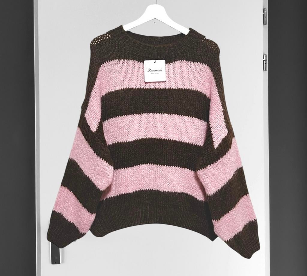 Rammari - Gestreepte  trui dames one size, Verzenden, Nieuw, Roze, Trui of Vest