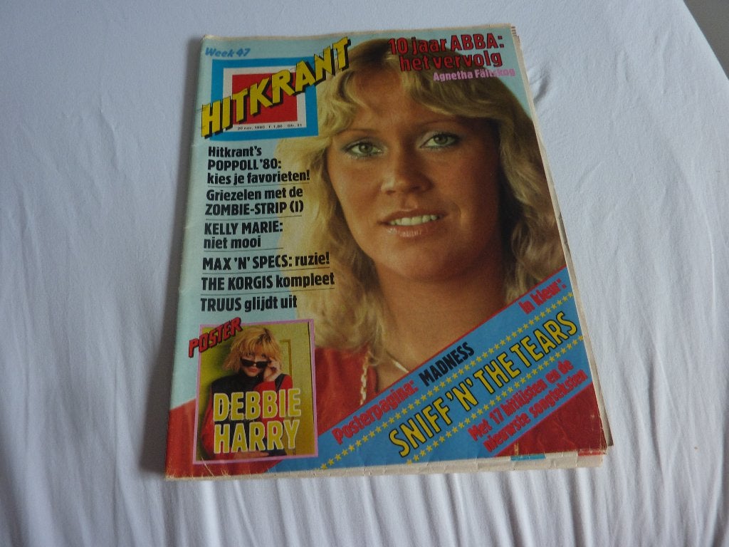 HITKRANT 1980-ABBA-BLONDIE-MADNESS-KISS-LUV-POLICE, Verzenden, 1980 tot heden, Tijdschrift