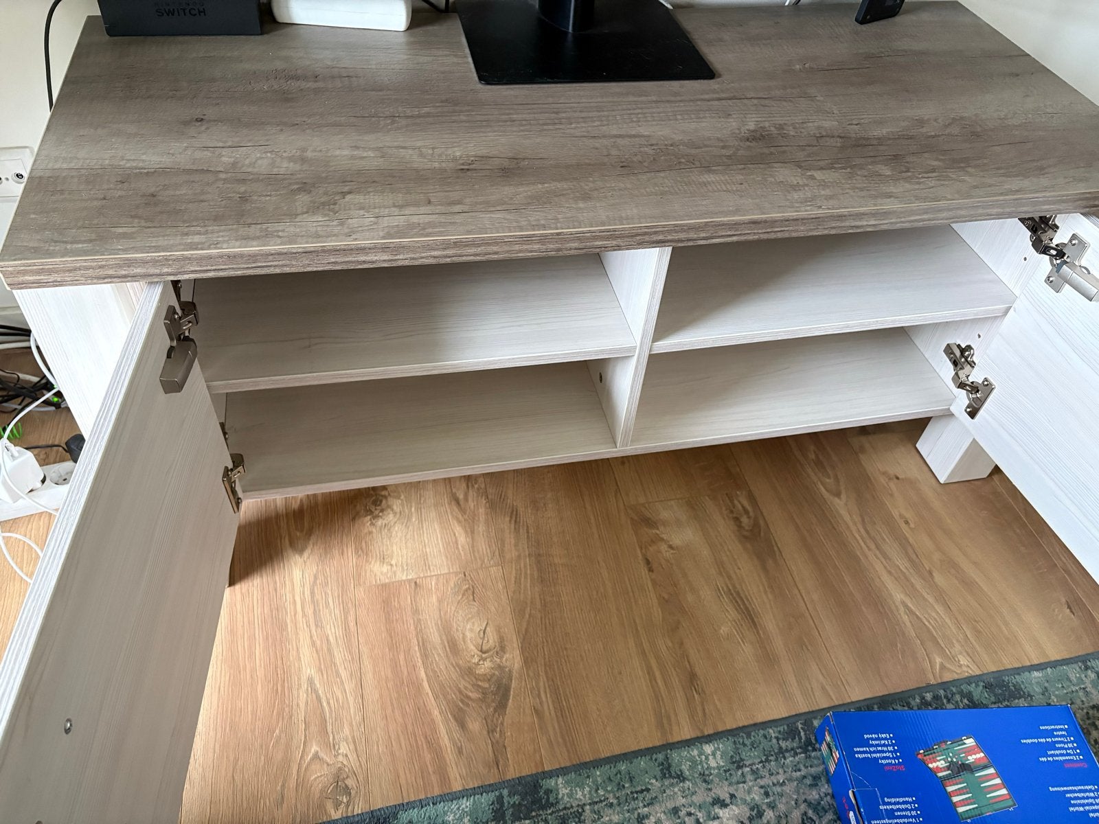 TV-meubel met opbergruimte - Modern design, Ophalen, Gebruikt, 100 tot 150 cm, Minder dan 100 cm