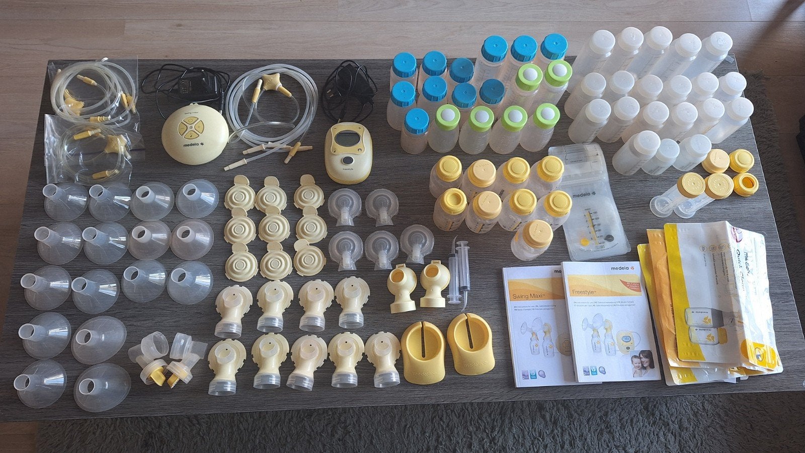 Medela Freestyle & Swing Maxi Borstkolf Set met veel extra's, Ophalen, Gebruikt, Draagbaar, Medela