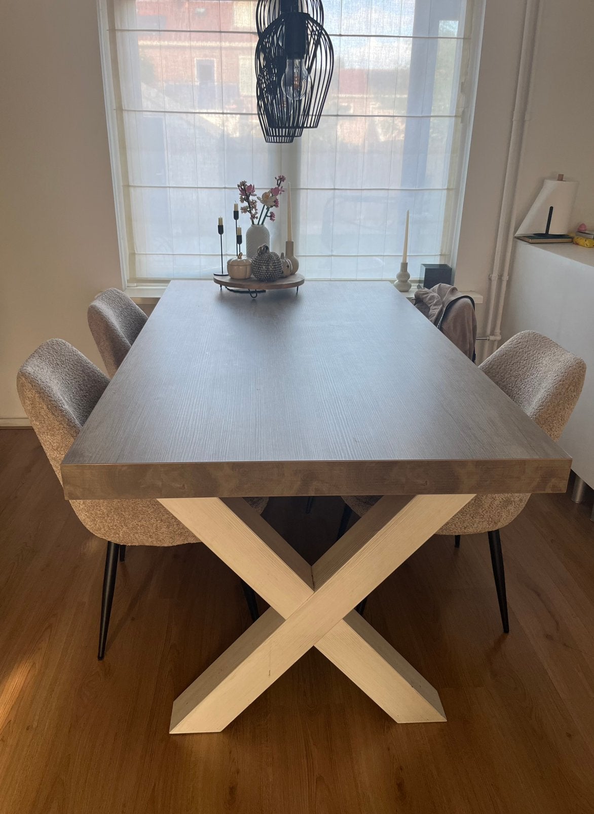 Eettafel, Ophalen, 100 tot 150 cm, Zo goed als nieuw, 150 tot 200 cm